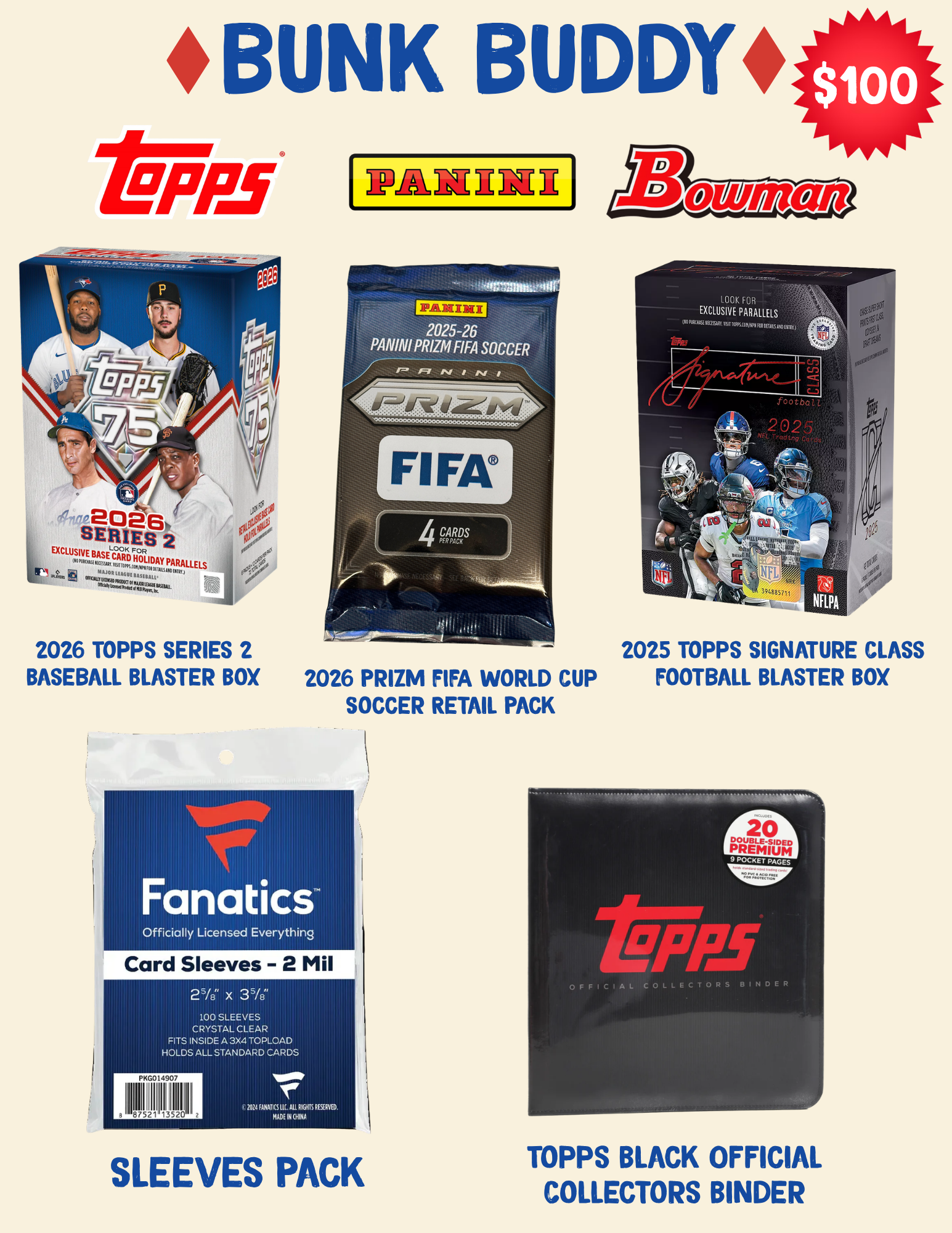 Bleecker Trading Summer Bunk Buddy Sports Bundle