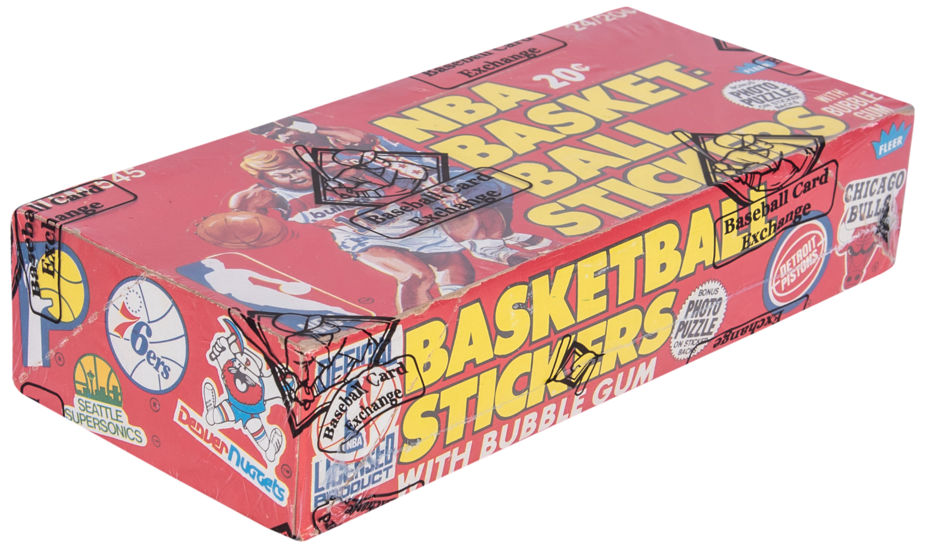 1979/80 Fleer "NBA Basketball Stickers" Unopened Wax Box (24 Packs) – BBCE