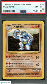 image 1999 Pokemon Spanish #34 Machoke PSA 8