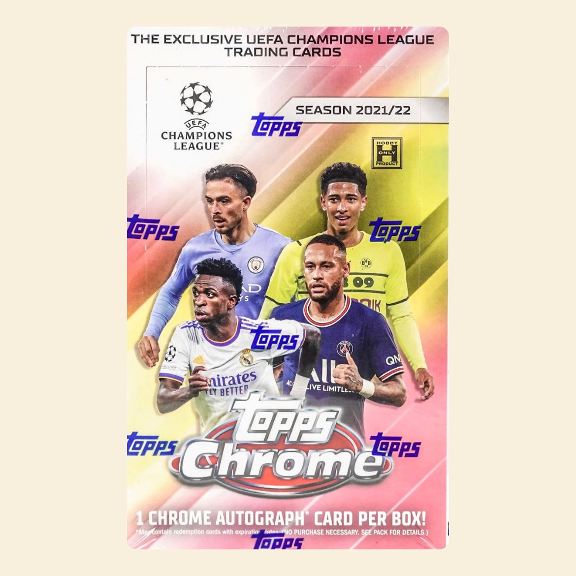 2021-22 Topps Chrome UEFA Champions League Soccer Sealed Hobby Box