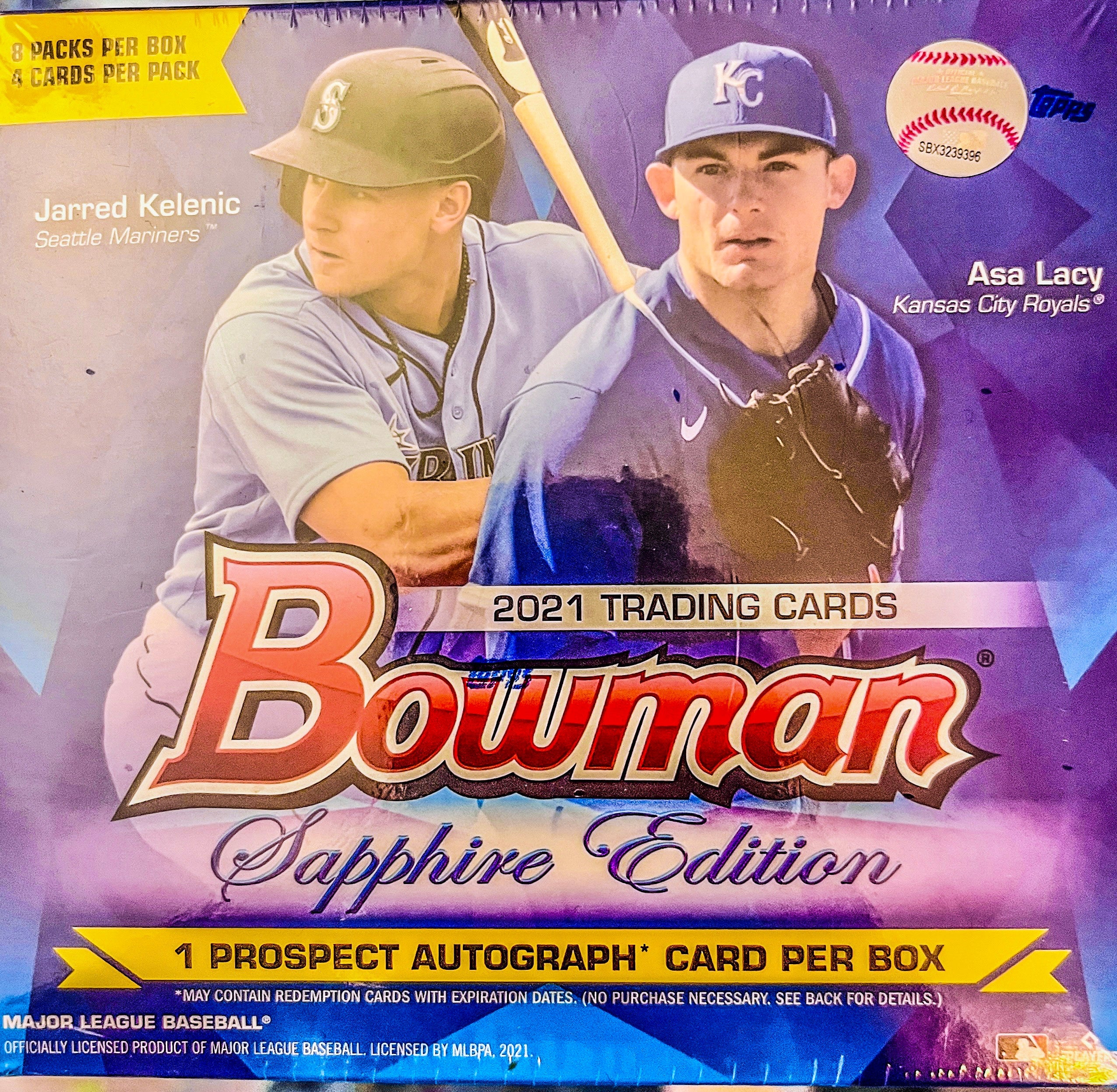 2021 Bowman Sapphire Ed. Baseball Hobby Box