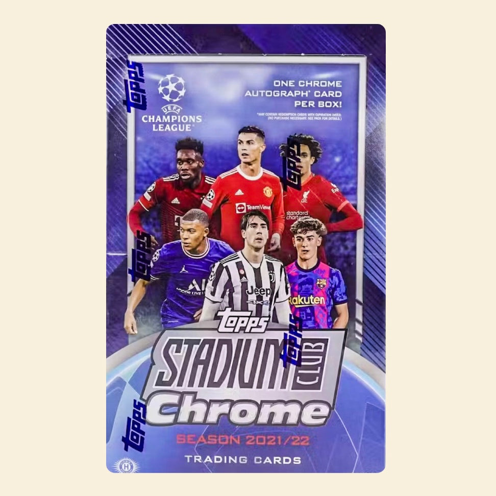 2021-22 Topps Chrome Stadium Club UEFA Champions League Sealed Hobby Box