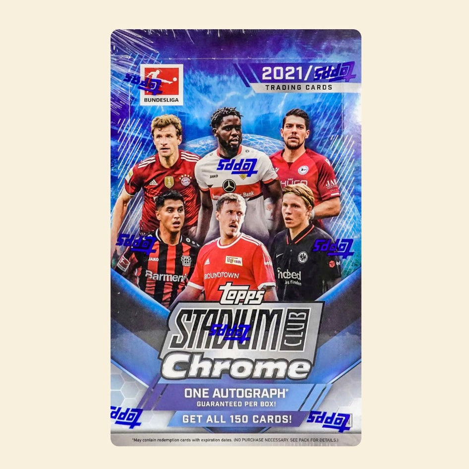 2021-22 Topps Chrome Stadium Club Bundesliga Soccer Sealed Hobby Box