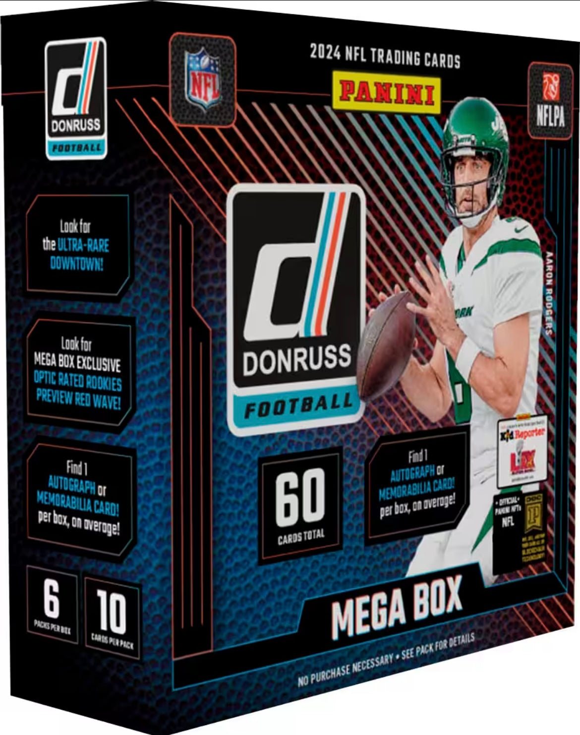 2024 Panini Donruss Football Mega Box (Red Wave Optic Previews + Downtowns)