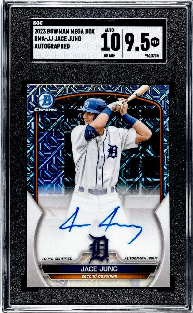 2023 Bowman Chrome Mega Box Jace Jung Autograph SGC 9.5 AUTO 10 (735)