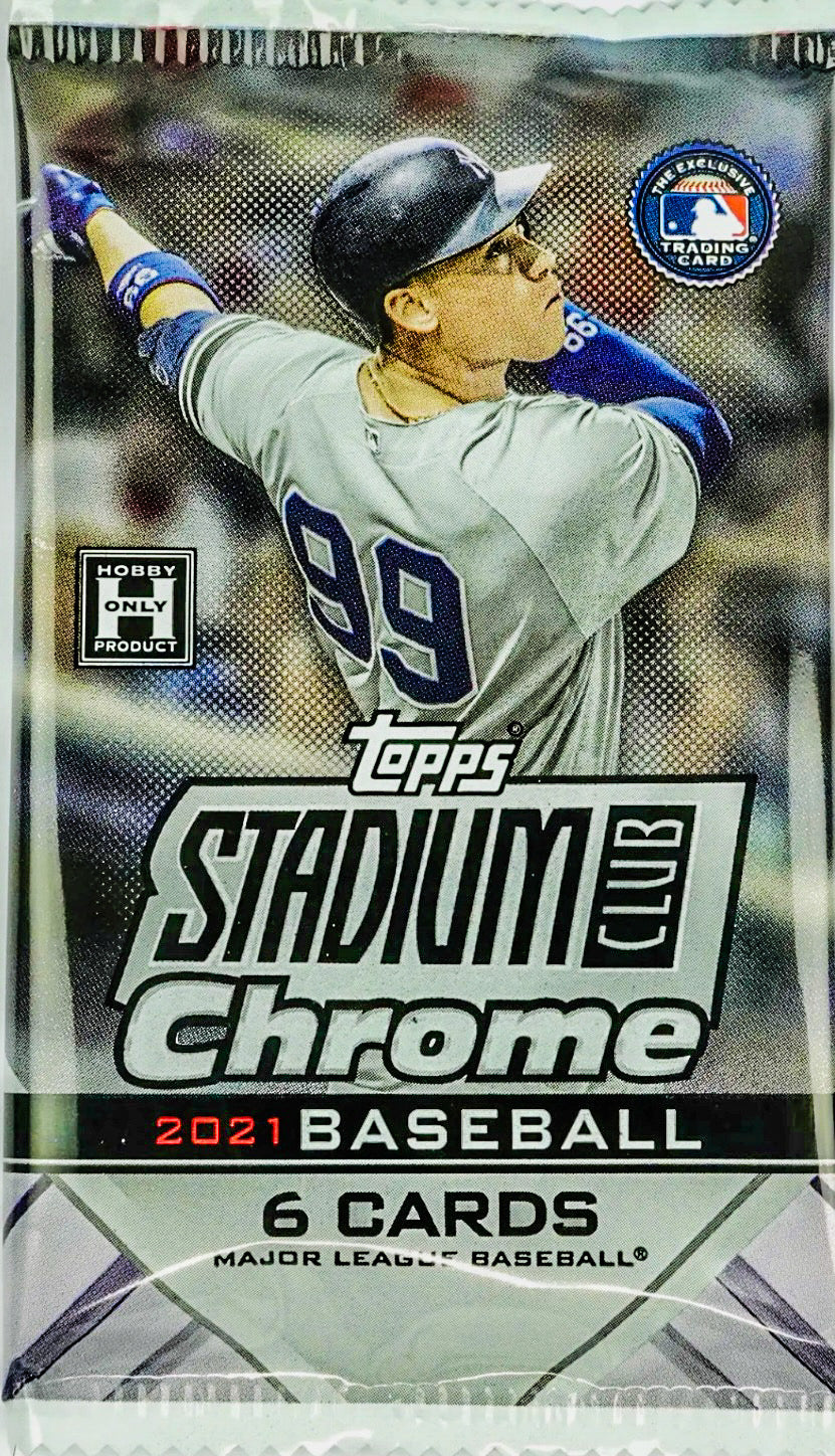 1 Pack from 2021 Topps Stadium Club Chrome Hobby Baseball Box FASB 1PK