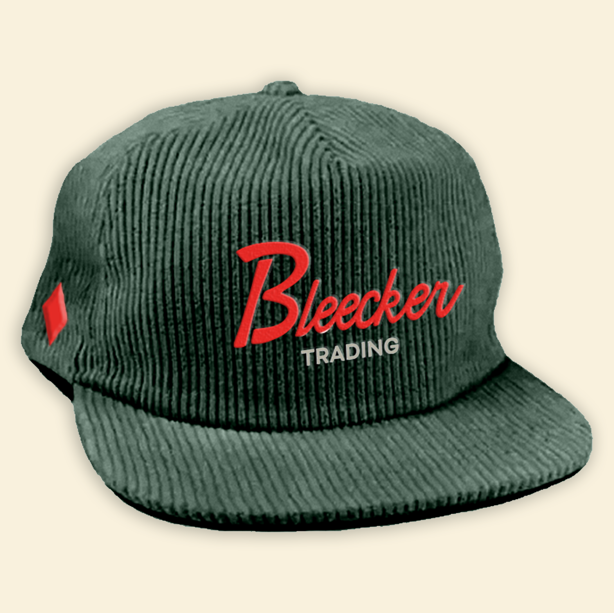 Corduroy Green Cap by Bleecker