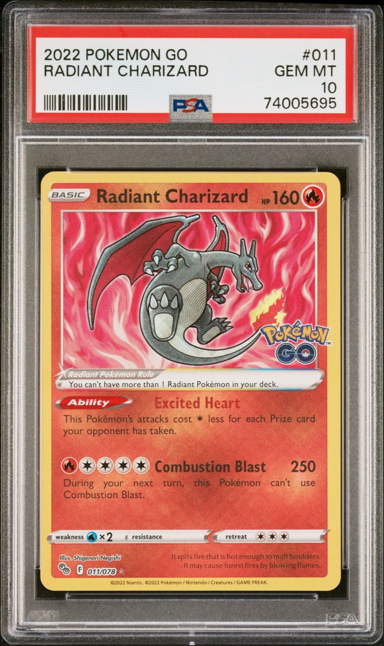 2022 Pokemon GO Radiant Charizard #011 PSA 10 (695)
