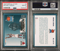 image 1992 Fleer NBA All Stars Michael Jordan # PSA 8 (903)
