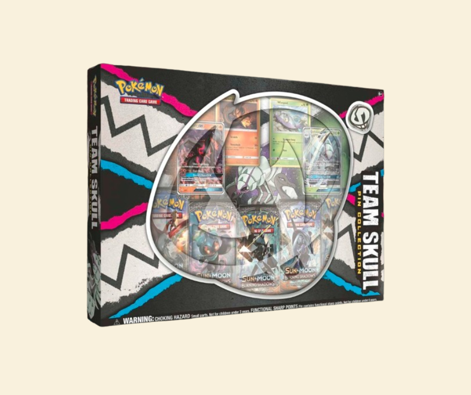 Pokémon Sun & Moon Team Skull Pin Collection Box