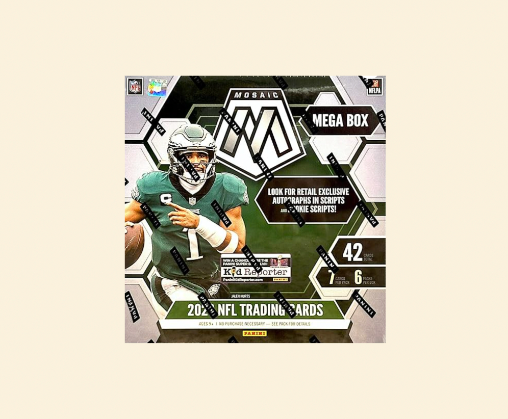 2023 Panini Mosaic Football Sealed Mega Box (Reactive Blue Parallels)