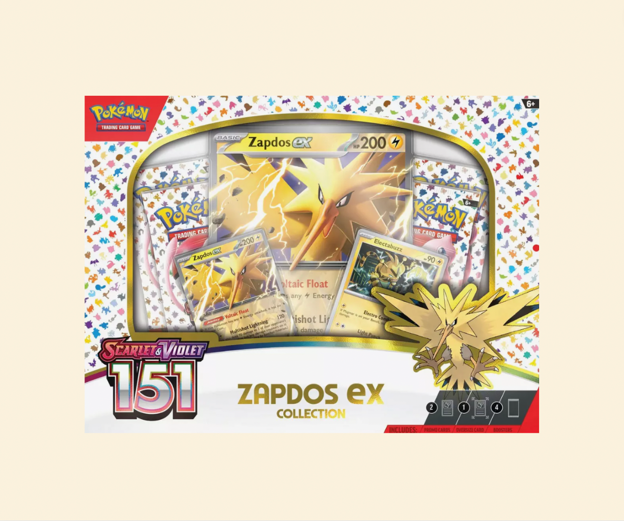 Pokemon: Scarlet & Violet - 151 - Zapdos Ex Collection Sealed Box