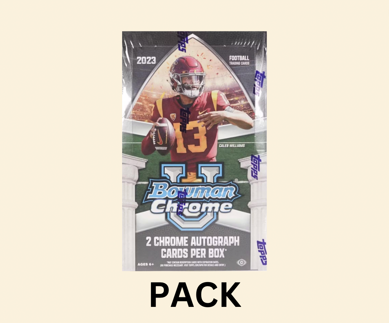 2023 Bowman University Chrome Football Pack