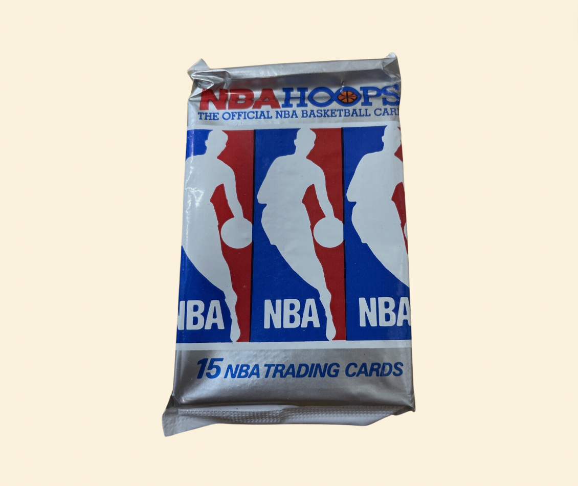 1 Pack 1990-91 NBA Hoops Basketball Pack