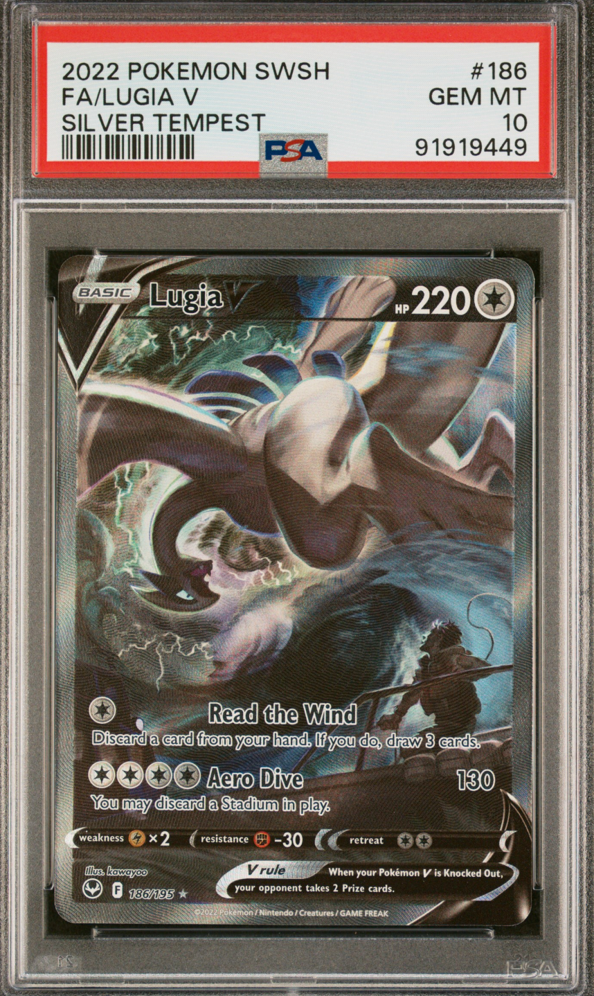 Lugia V #186 PSA 10 Sword & Shield Silver Tempest