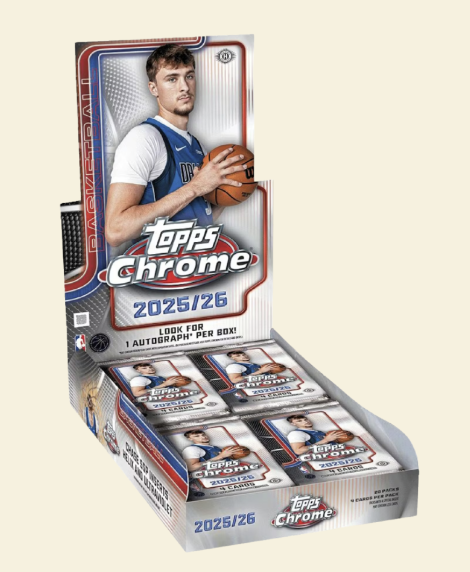 2025-26 Topps Chrome Basketball Hobby Box (Presale)