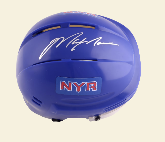 Mark Messier New York Rangers Autographed Blue Mini Helmet