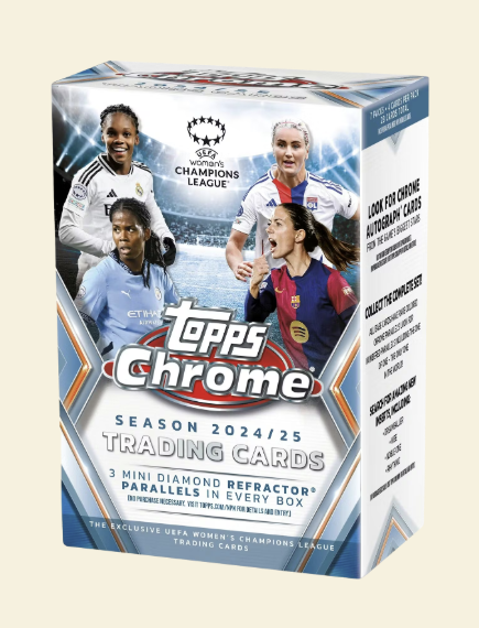 2024-25 Topps Chrome UEFA Women's Champions League Soccer Blaster Box