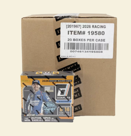 2026 Panini Donruss Racing Hobby Box 20 Box Case