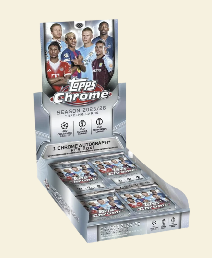 2025-26 Topps Chrome UEFA Champions League Soccer Hobby Box (Presale)
