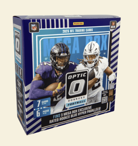 2025 Panini Donruss Optic Football Mega Box (Blue Hyper Parallels)