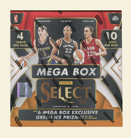 2025 Panini Select WNBA Basketball Hobby Mega Box (Green Ice Prizms)