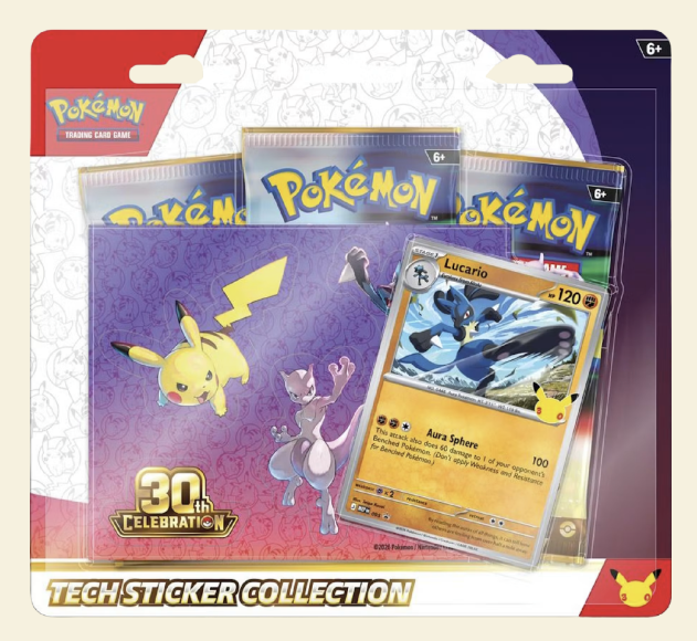 Pokemon: 30th Celebration Tech Sticker Collection Blister (Presale)