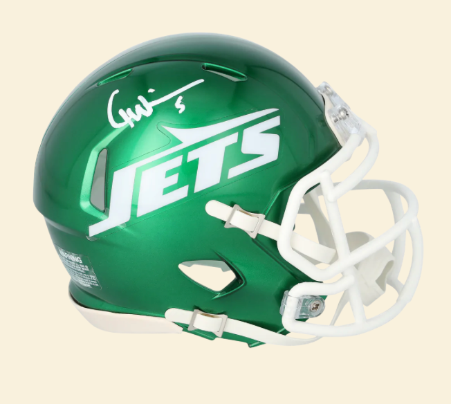 Garrett Wilson New York Jets Autographed Riddell Speed Mini Helmet