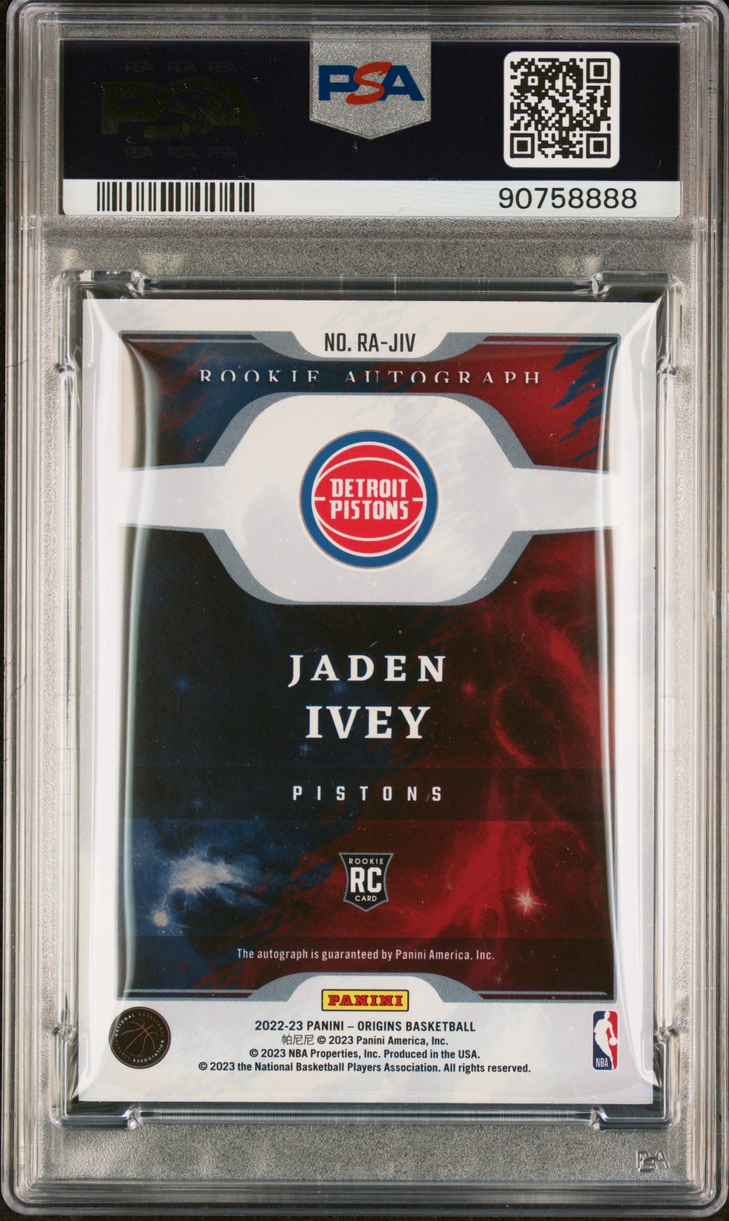 2022 Origins Jaden Ivy Rookie Auto-Red #RAJIV Mint 9 Auto 10 ^