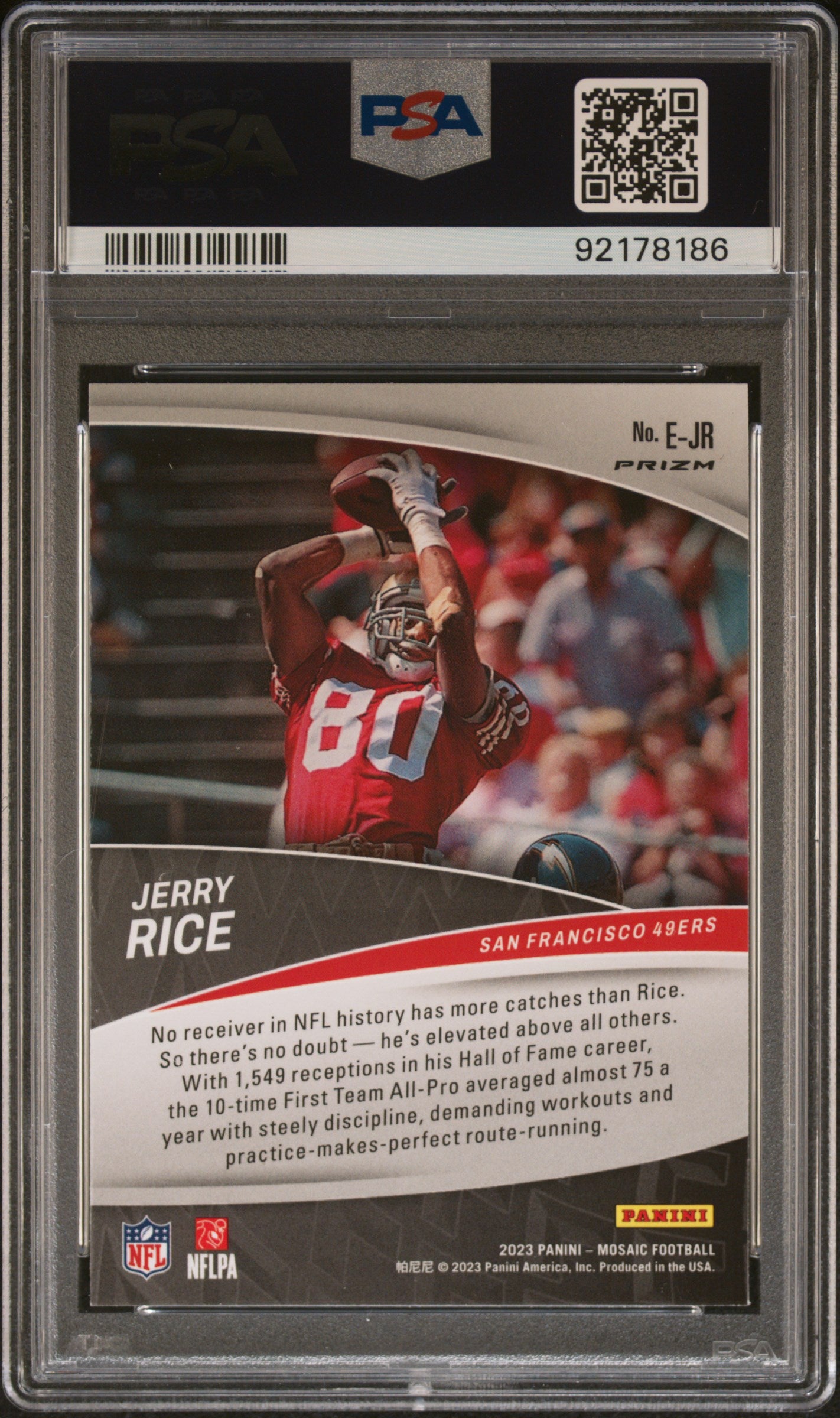 2023 Panini Mosaic Elevate Jerry Rice #EJR Elevate Mosaic PSA 10