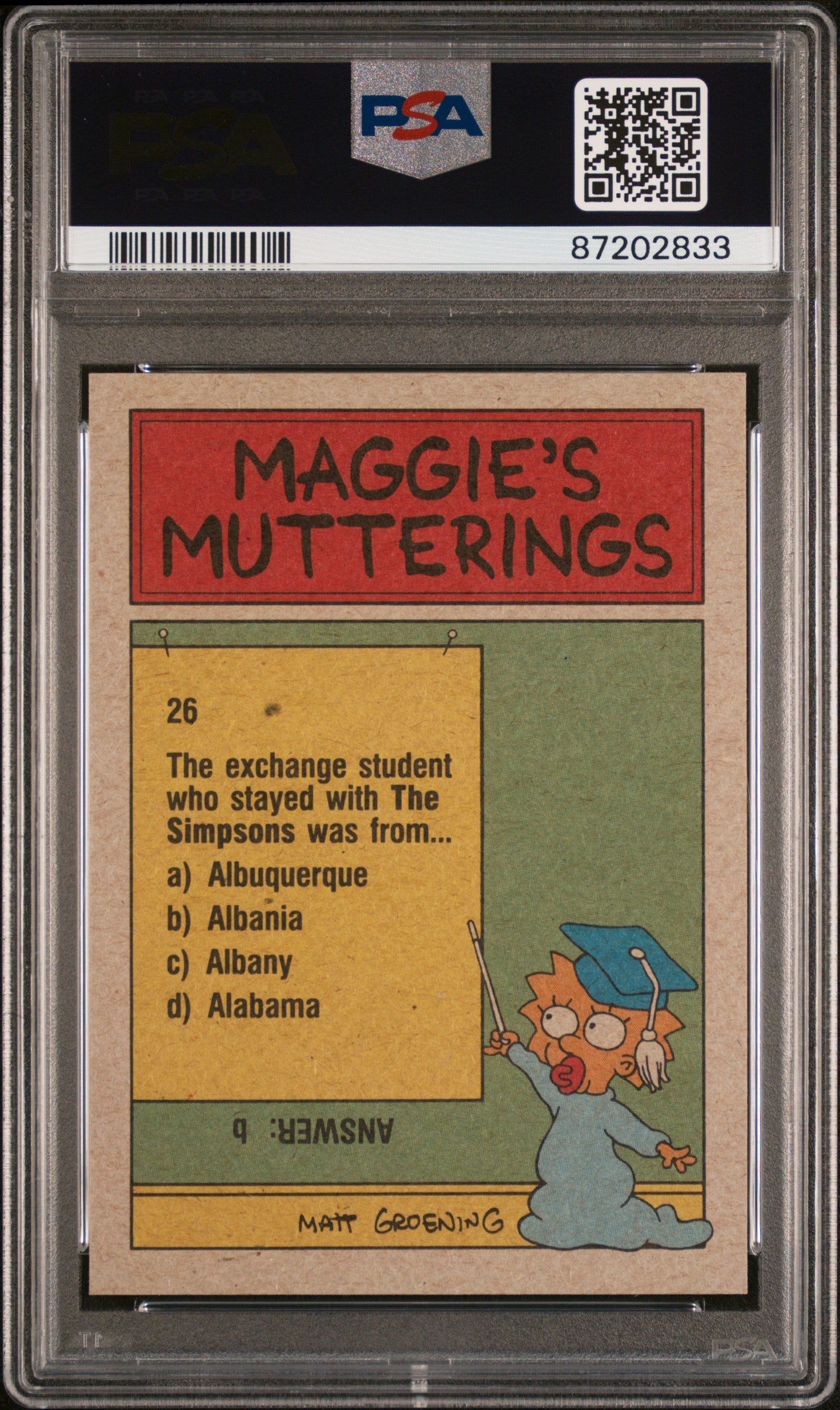 1990 Topps Simpsons There's Nothing #47 PSA 9