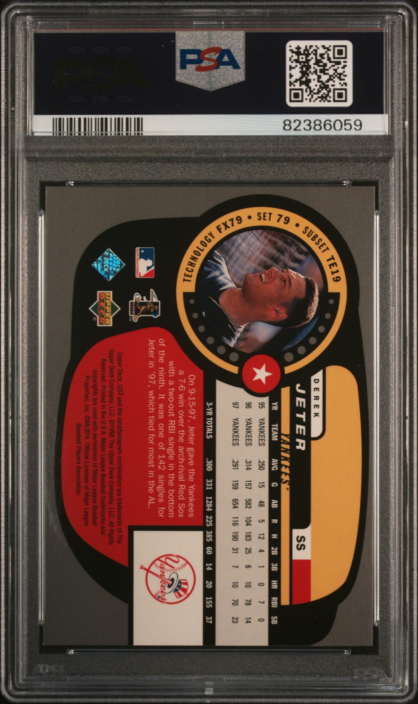 1998 Ud3 Derek Jeter #79 PSA 9