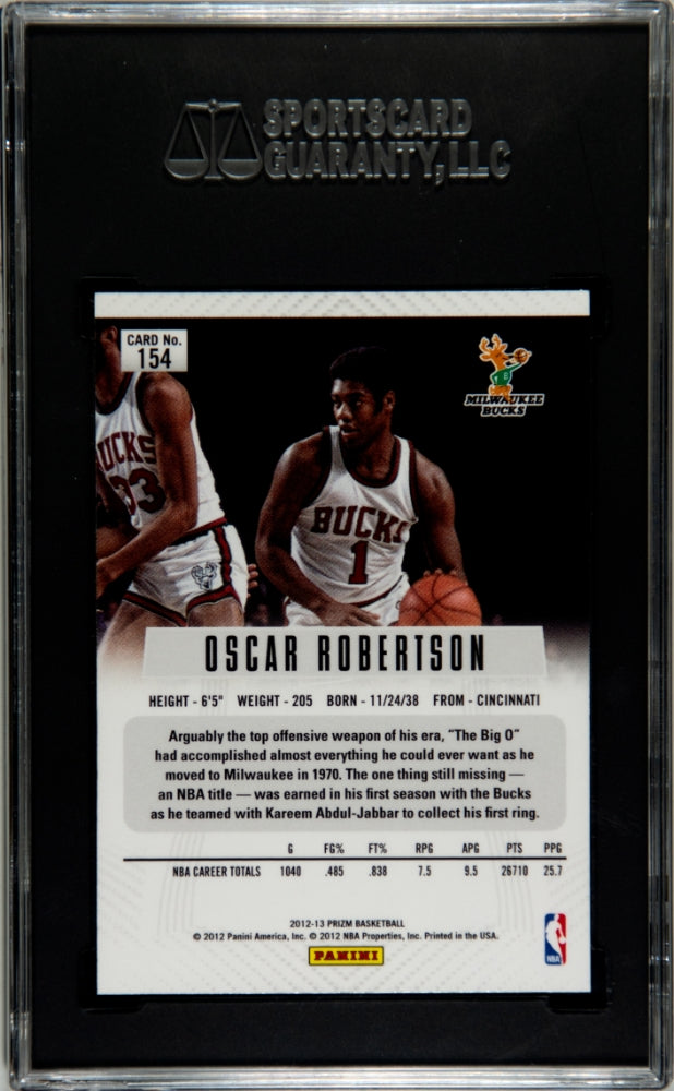 2012-13 Panini Prizm Oscar Robertson #154 SGC 9.5