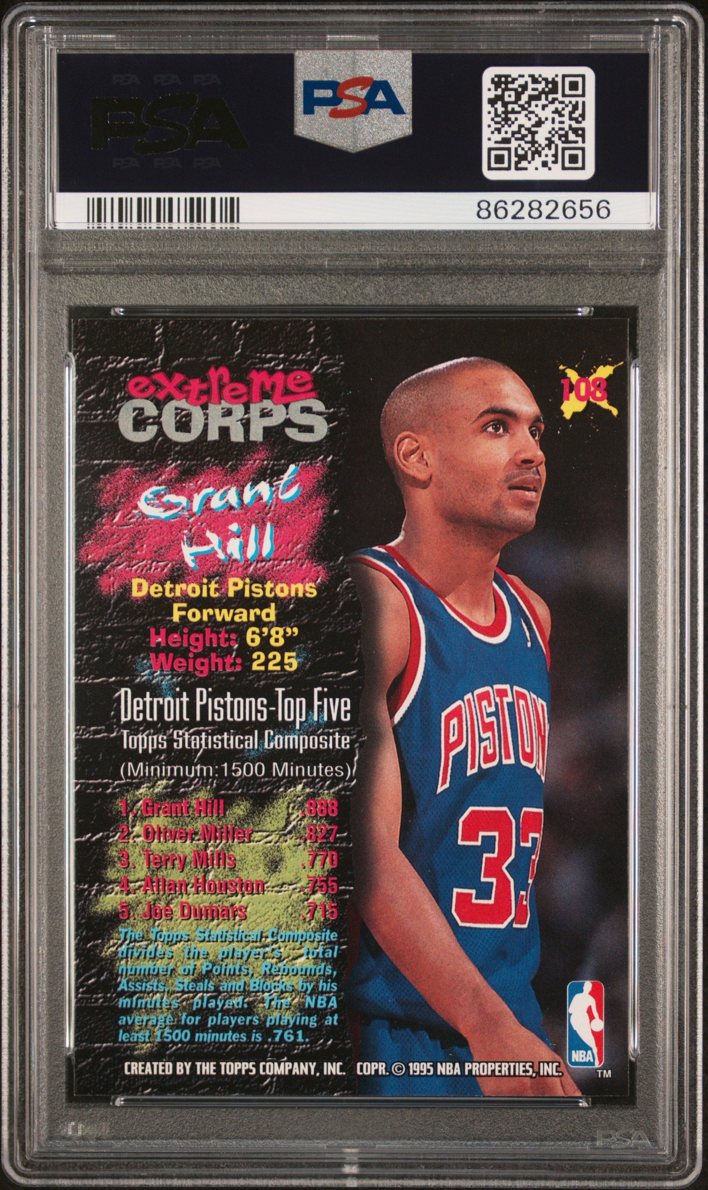 1995 Stadium Club Grant Hill #108 PSA 10