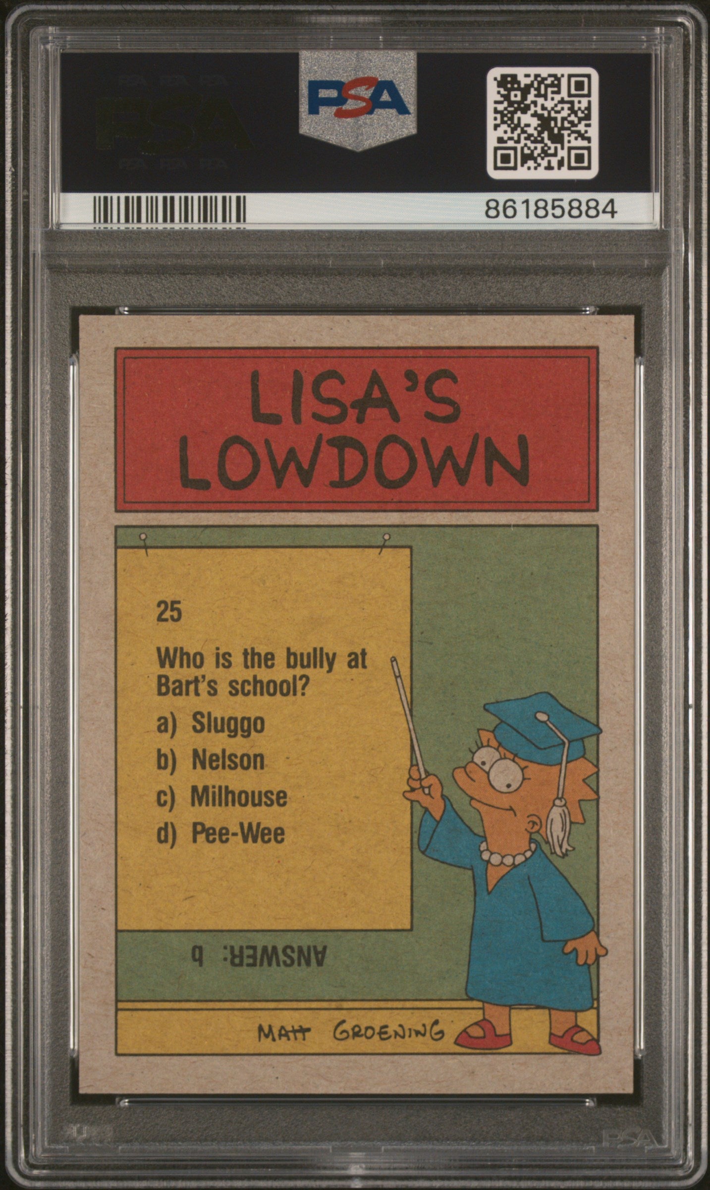 1990 Topps Simpsons Homework Is #24 PSA 9