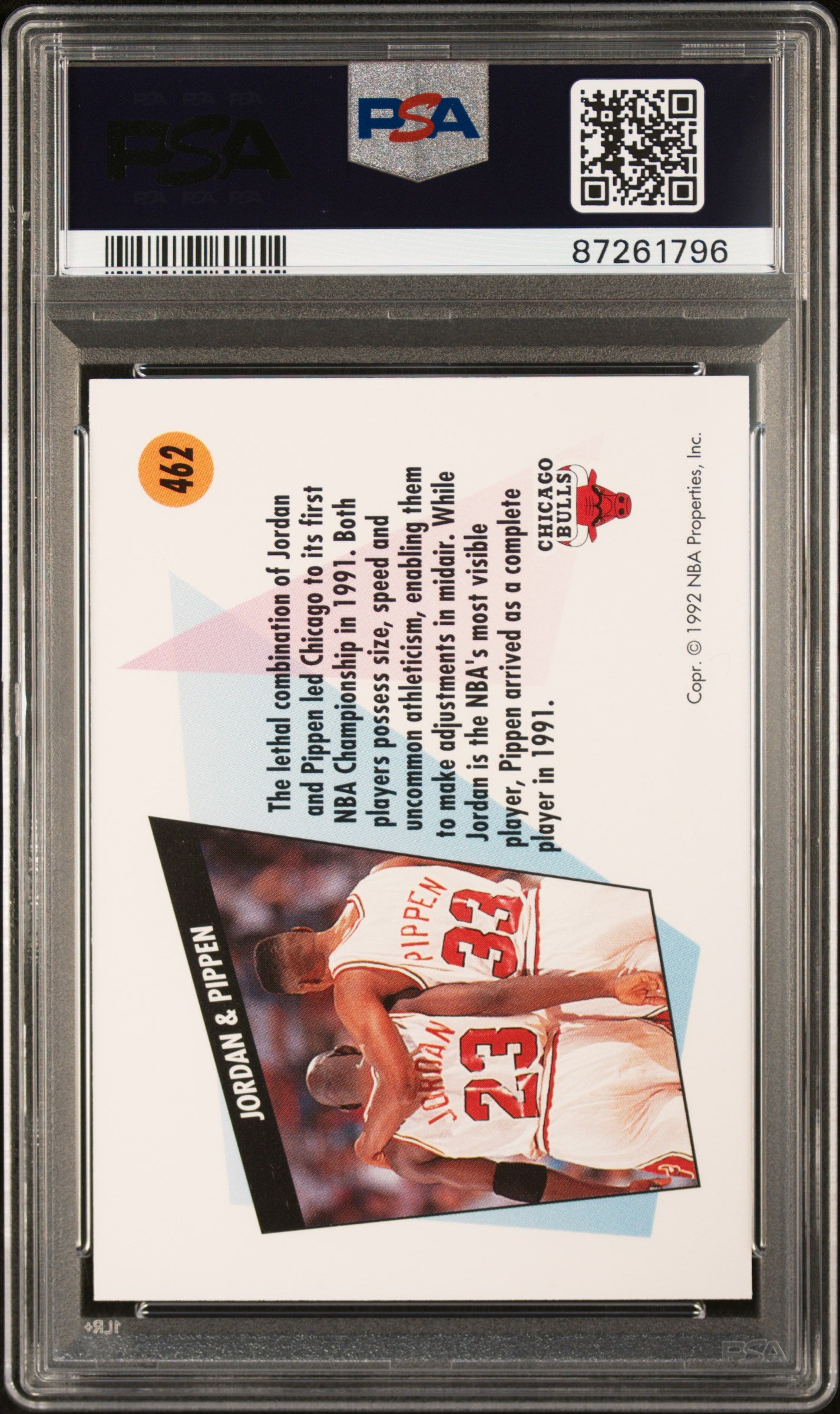 1991 Skybox Scottie Pippen Michael Jordan #462 PSA 10