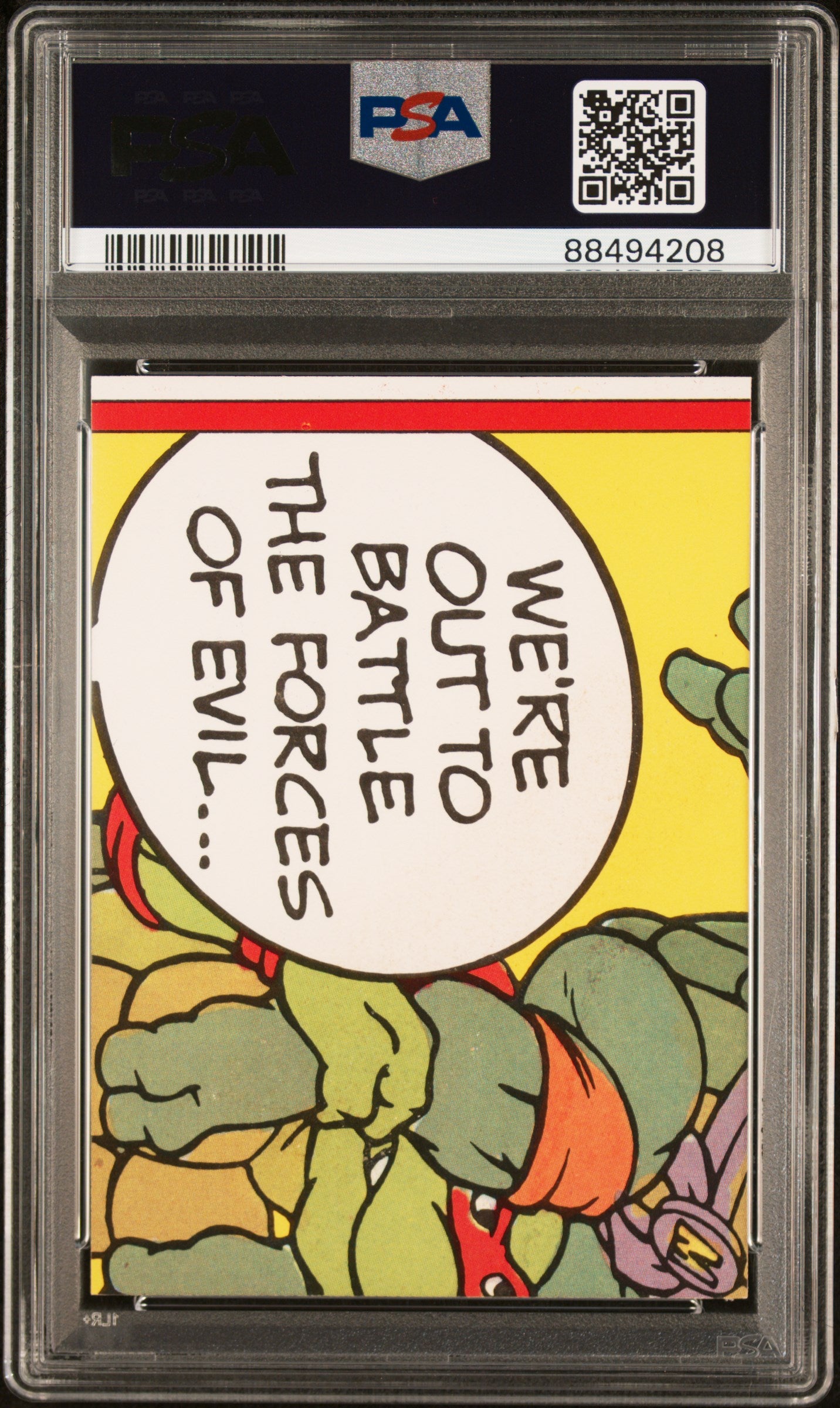 1989 Topps Teenage Mutant Ninja Turtles Stickers Donatello #3 PSA 8