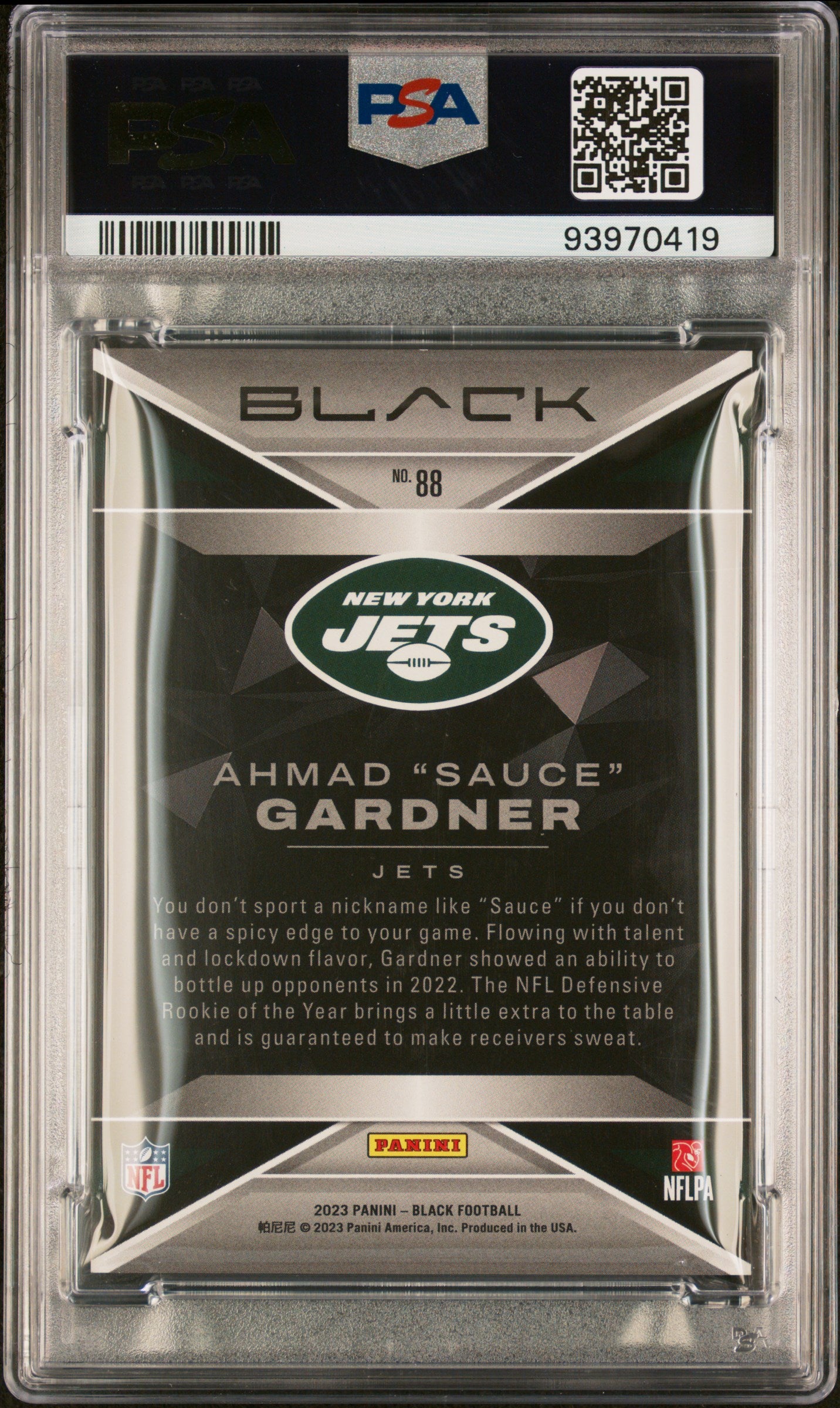 2023 Panini Black Sauce Gardner #88 Royal PSA 10