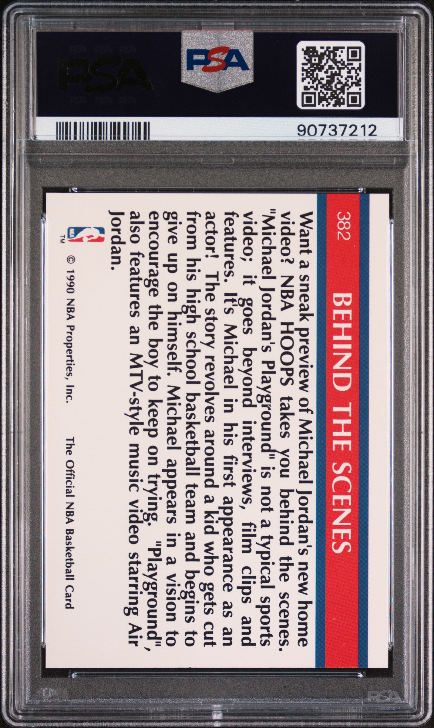 1990 Hoops #382 Michael Jordan Hof Playground PSA 9