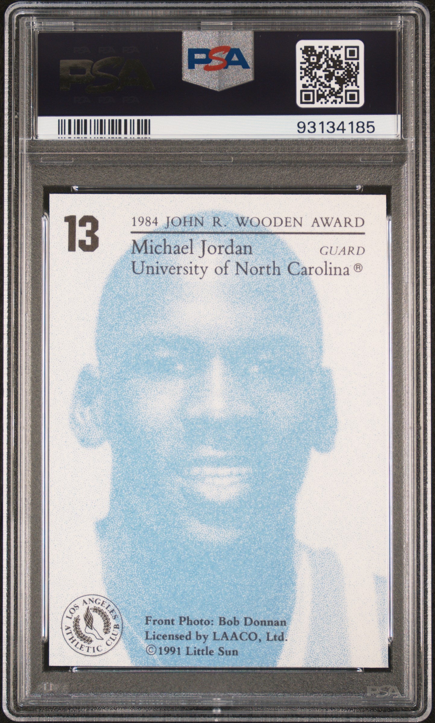 1991 Little Sun Wooden Awards Michael Jordan #13 Wooden Awards PSA 10