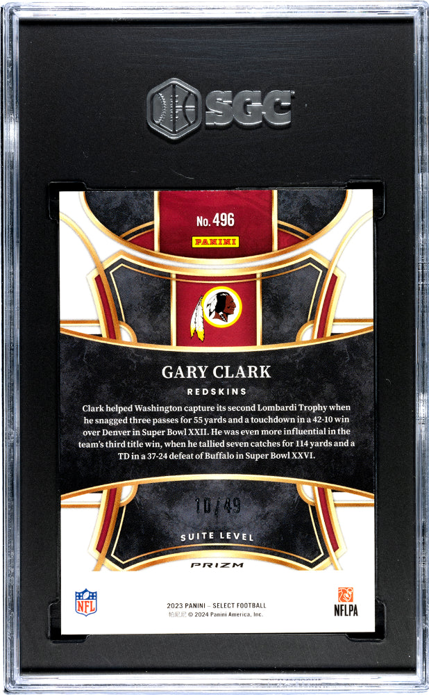 2023 Panini Select Gary Clark #496 Red Prizm SGC10