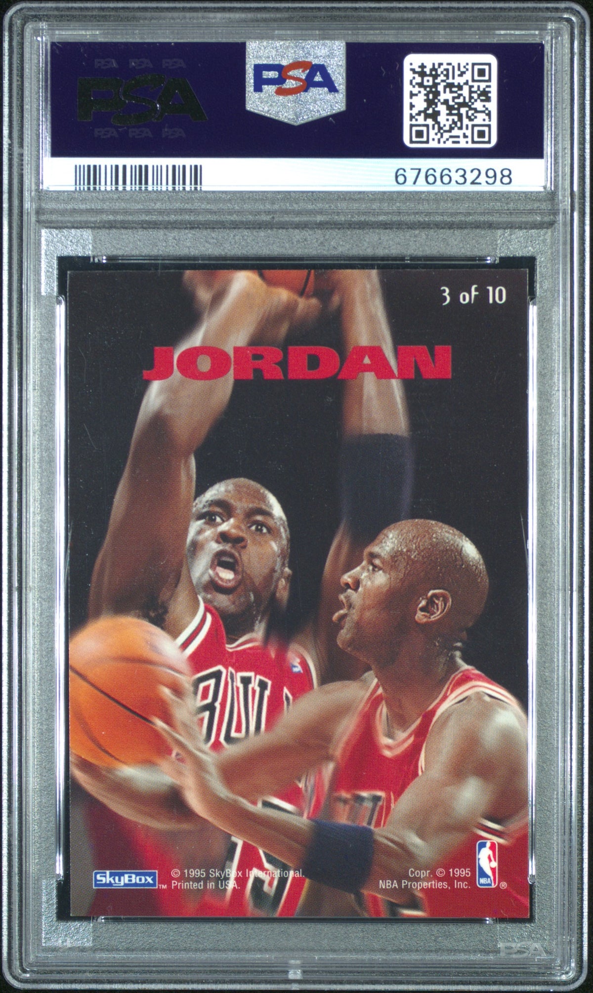 1994 E-Motion N-Tense Basketball Michael Jordan #3 PSA 8