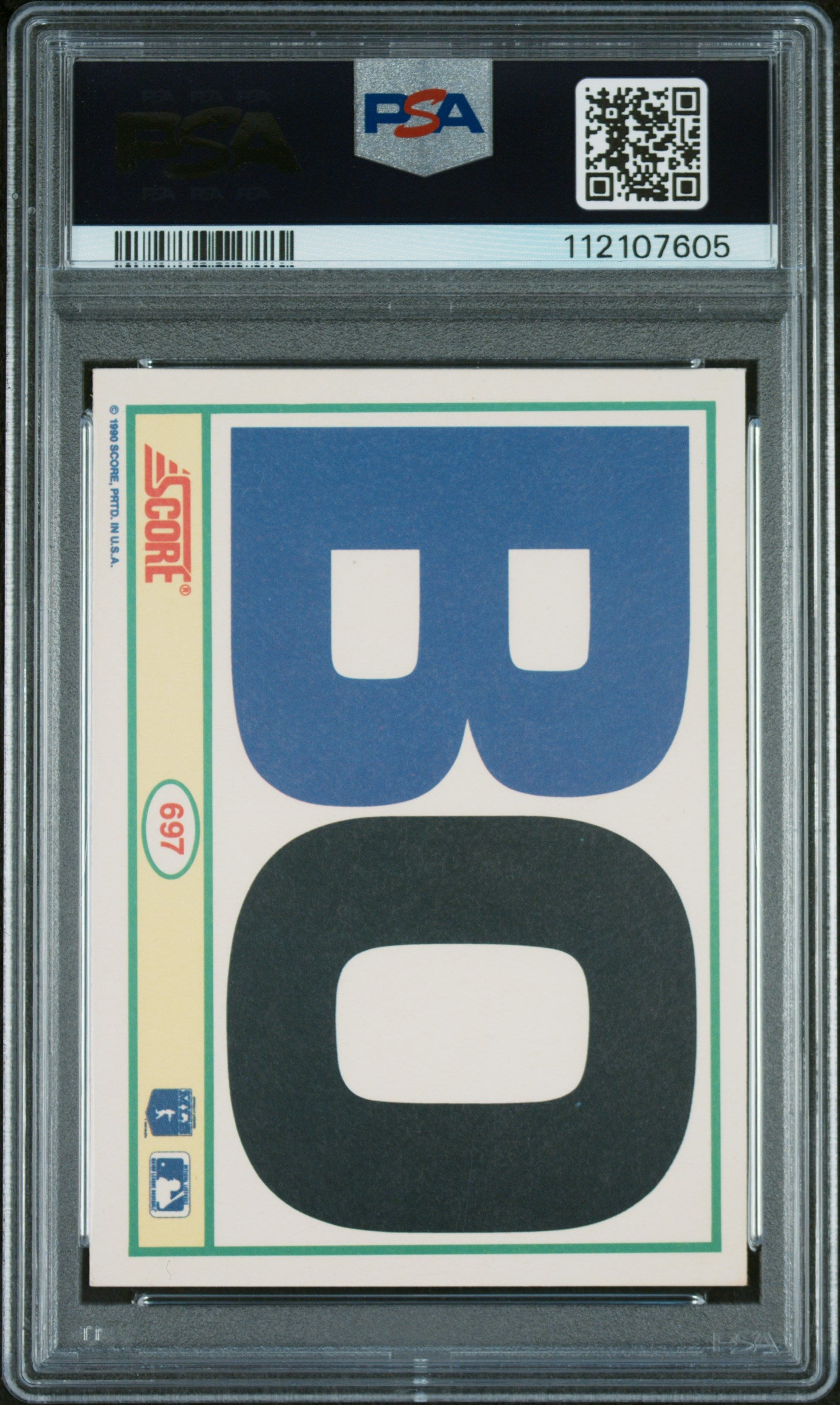 1990 Score Baseball Bo Jackson #697 PSA 8