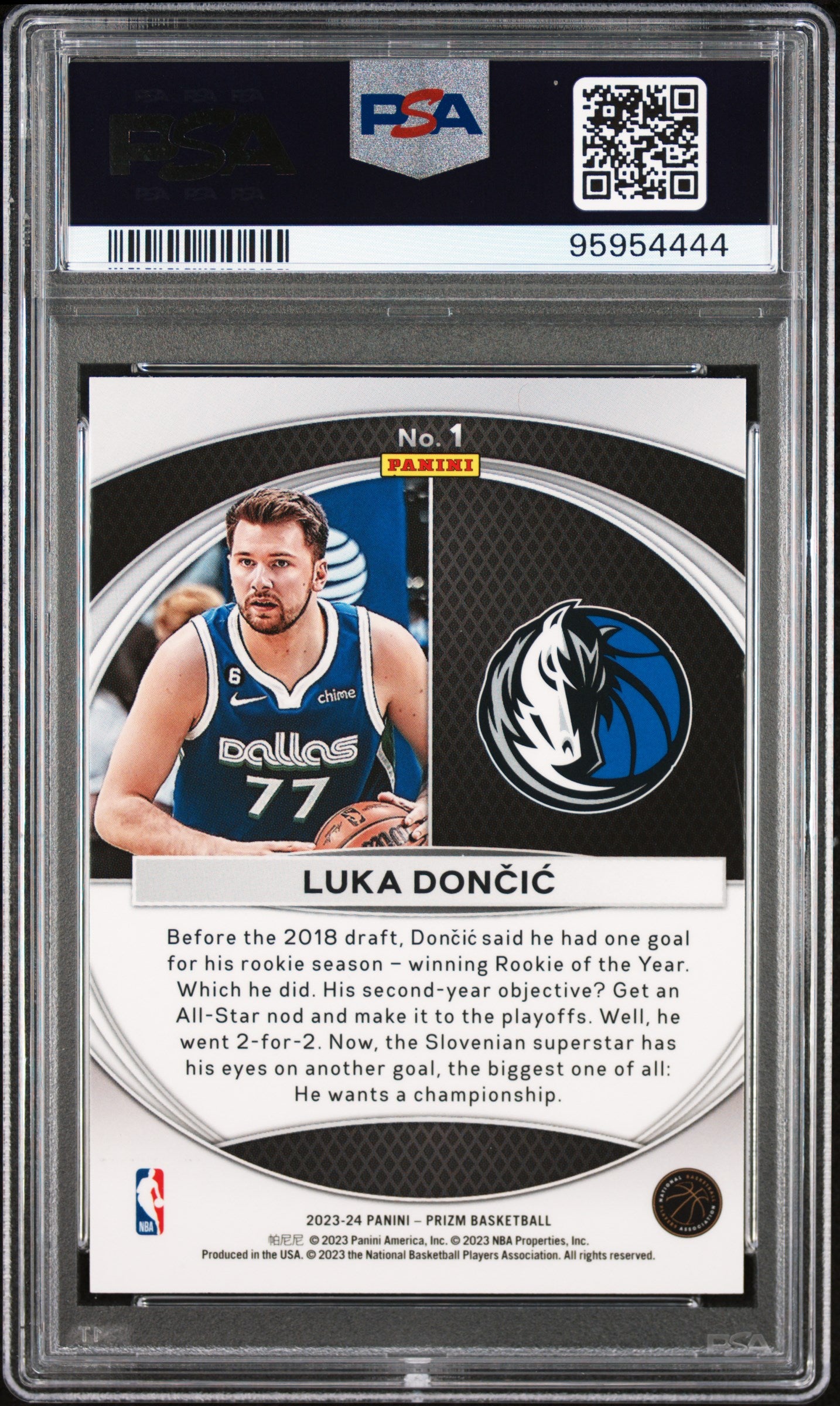 2023 Panini Prizm Global Reach Luka Doncic #1 PSA 9