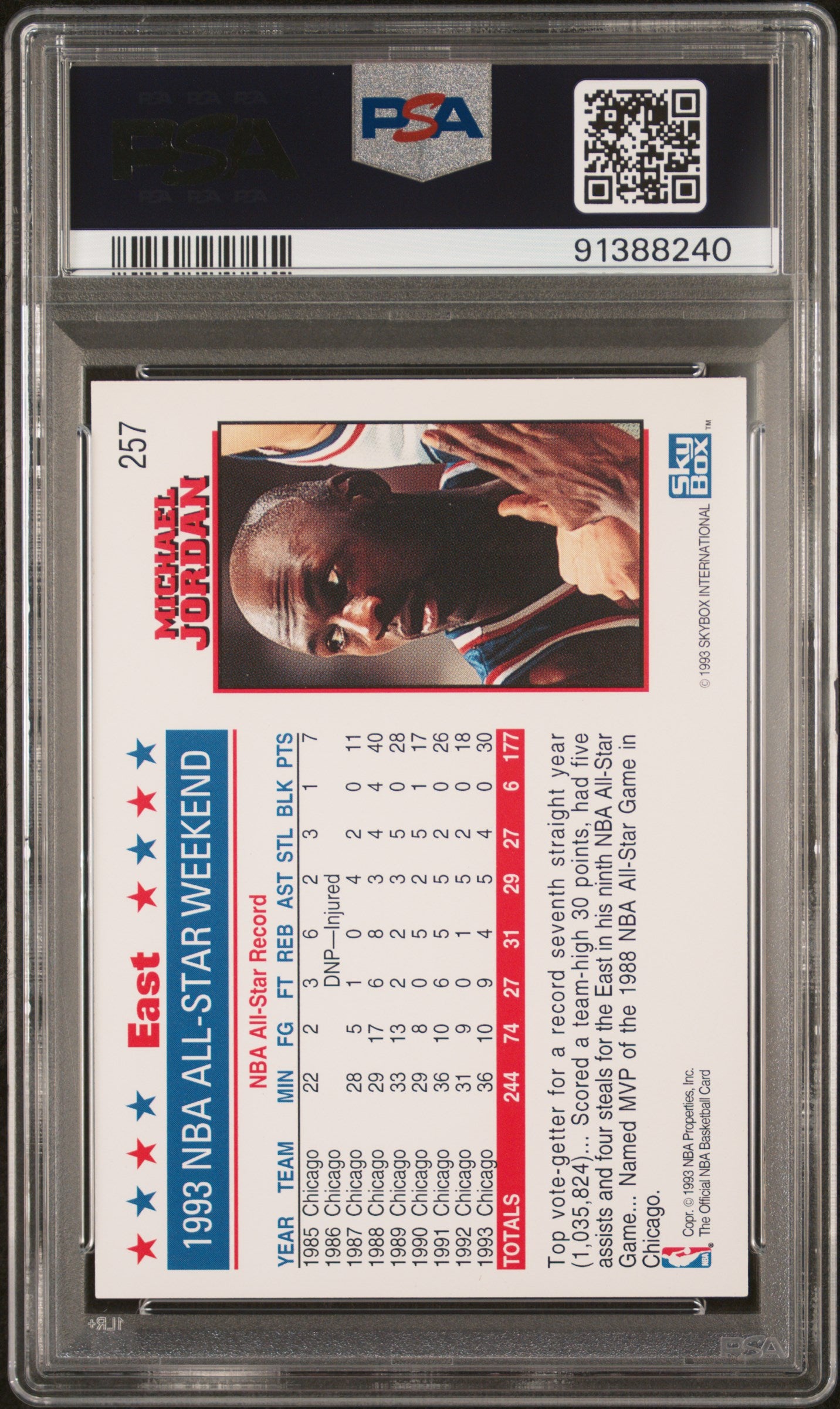 1993 Hoops #257 Michael Jordan Hof PSA 10