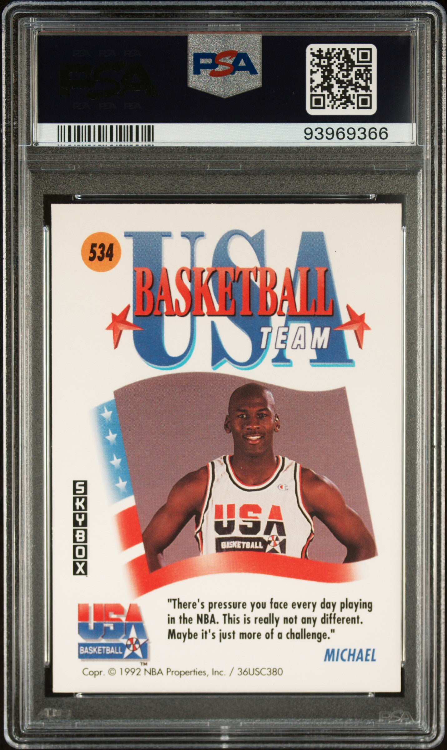 1991 Skybox Michael Jordan #534 Usa PSA 10