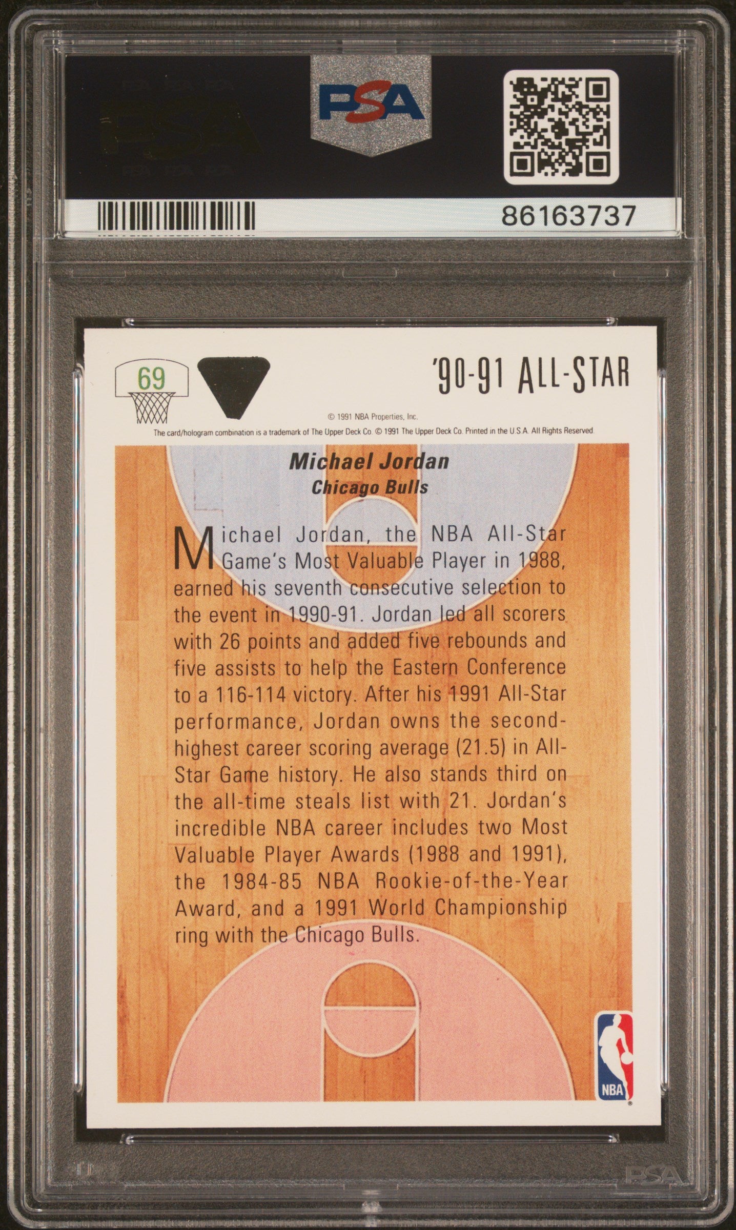 1991 Upper Deck #69 Michael Jordan Hof PSA 10