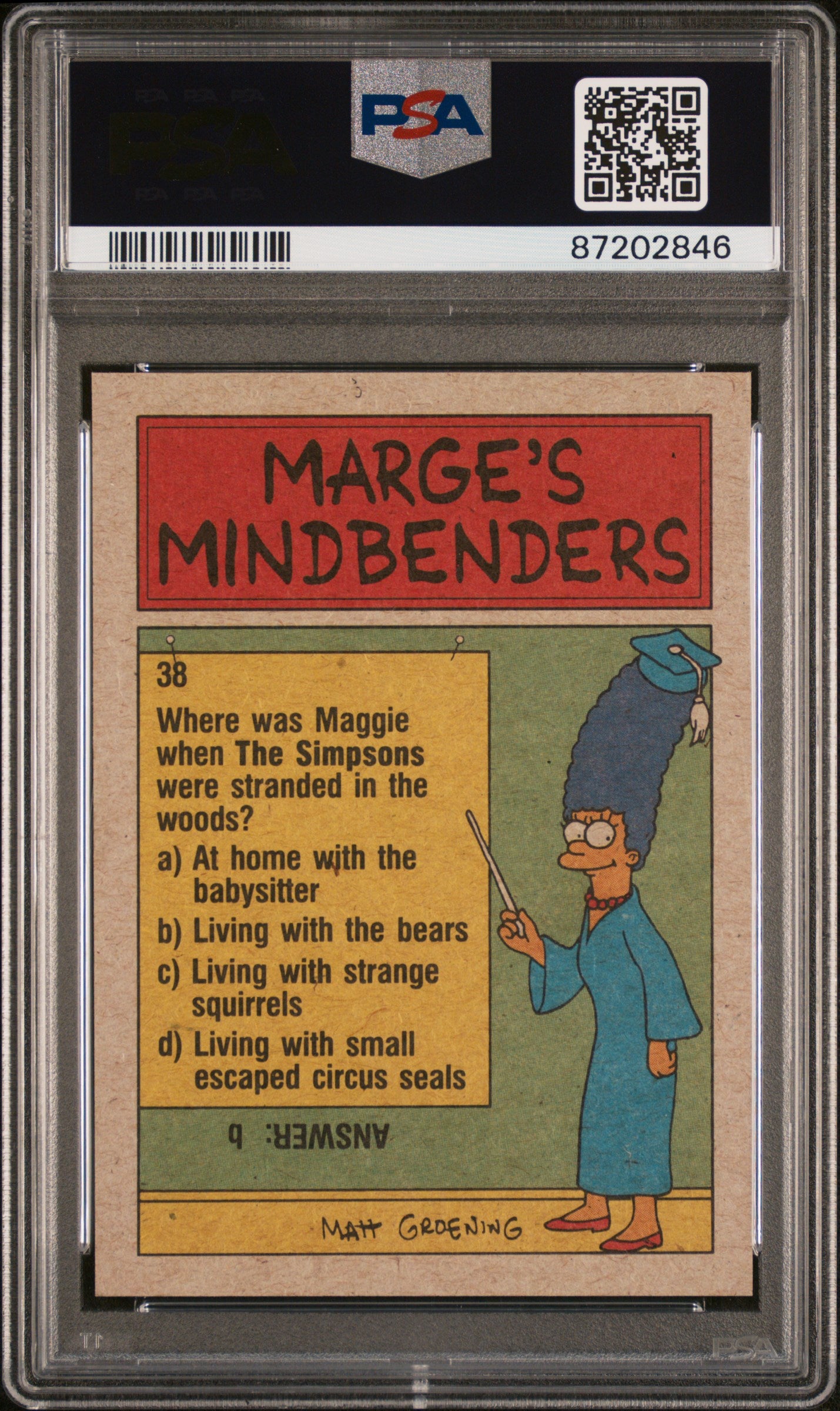 1990 Topps Simpsons Maggie? Lisa? #31 PSA 9