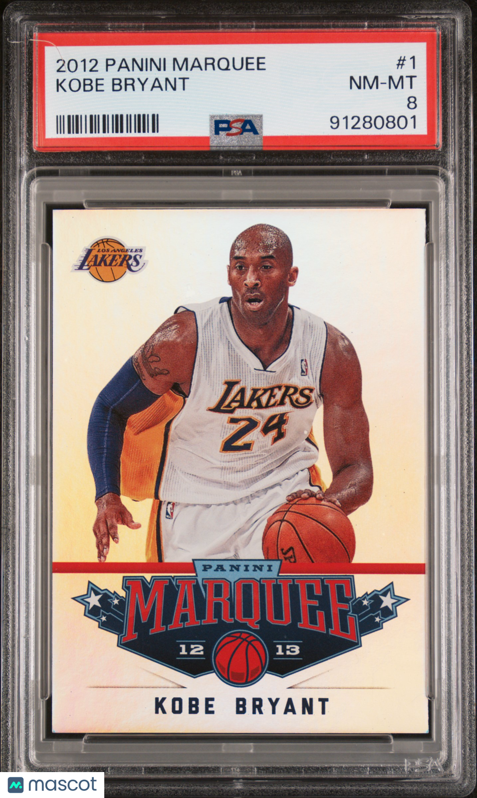 2012 Panini Marquee Basketball Kobe Bryant #1 PSA 8