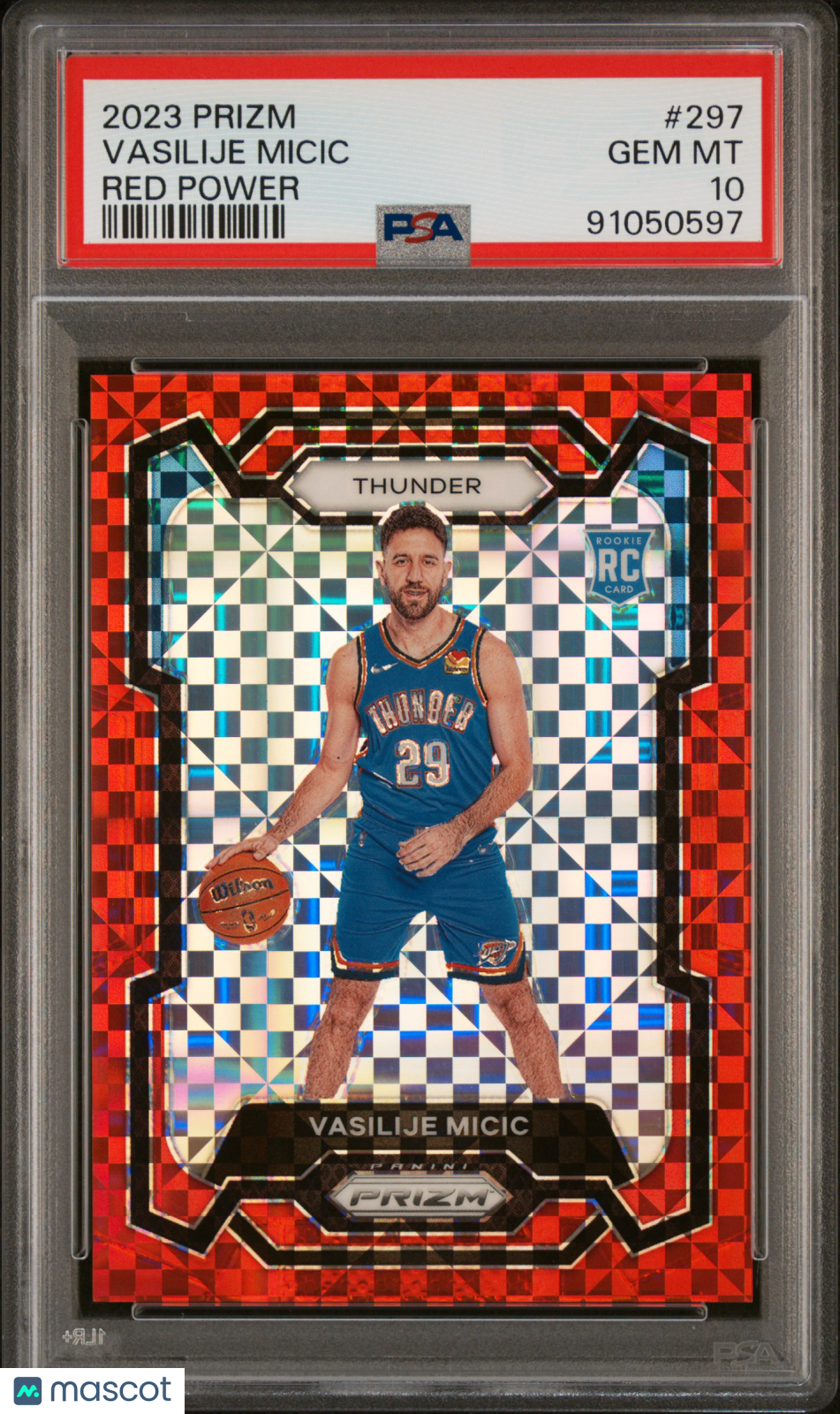 2023 Panini Prizm Vasilije Micic #297 Red Power PSA 10